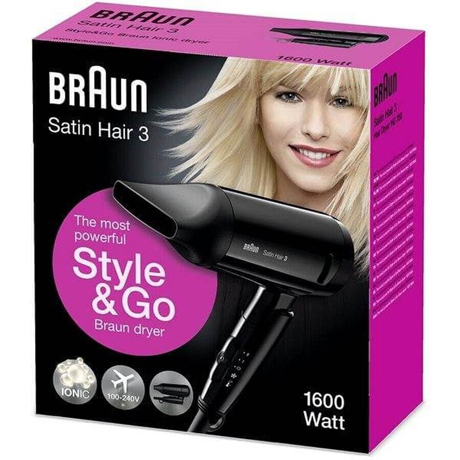 Braun Satin Hair 3 Hd 350 To Go 1pc 1×1 1pc sèche-cheveux