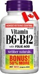 WEBBER NATURALS Vitamina B6+B12+Acid folic 1&#215;120 cps, supliment alimentar