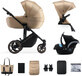 Cărucior combinat KINDERKRAFT SELECT 3in1 Prime 2 Sandrose Beige, Premium 1&#215;1 buc, cărucior