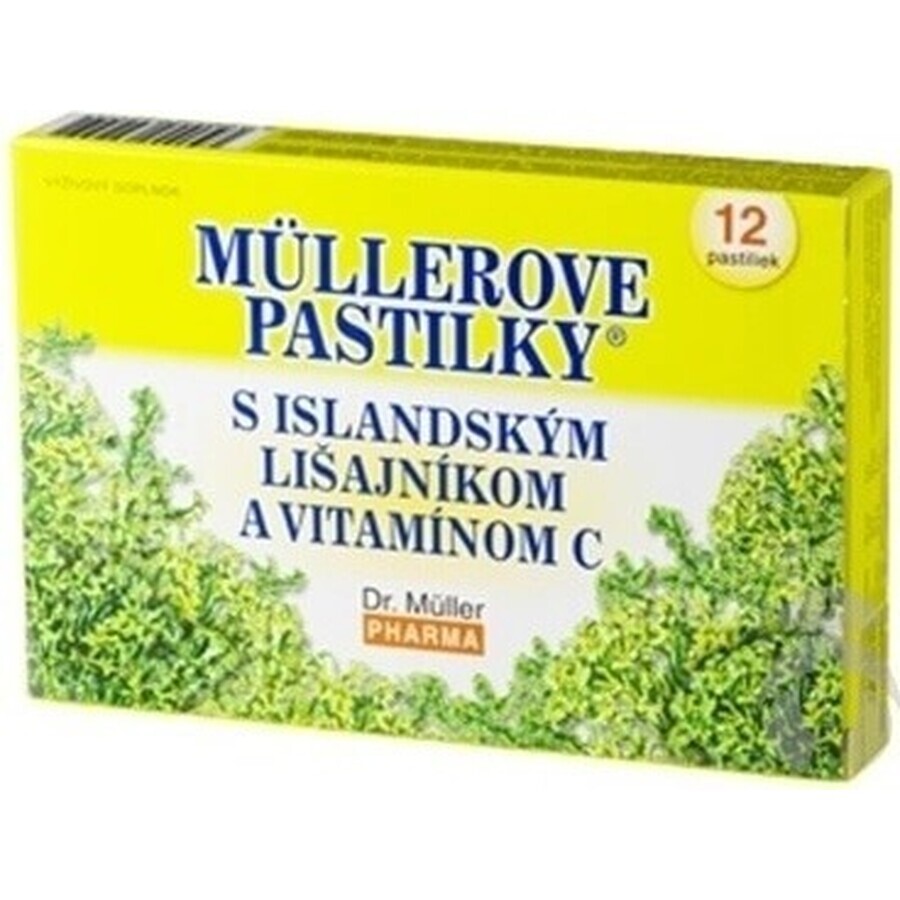 MÜLLER EILAND ZUIGTABLETTEN. KORSTMOS EN VIT. C 1×12 stuks, voor slijmvorming