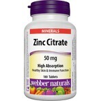 WEBBER NATURALS Zink 50 mg Citrat 1×180 tbl, Nahrungsergänzungsmittel