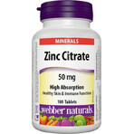 WEBBER NATURALS Zink 50 mg Citrat 1×180 tbl, Nahrungsergänzungsmittel