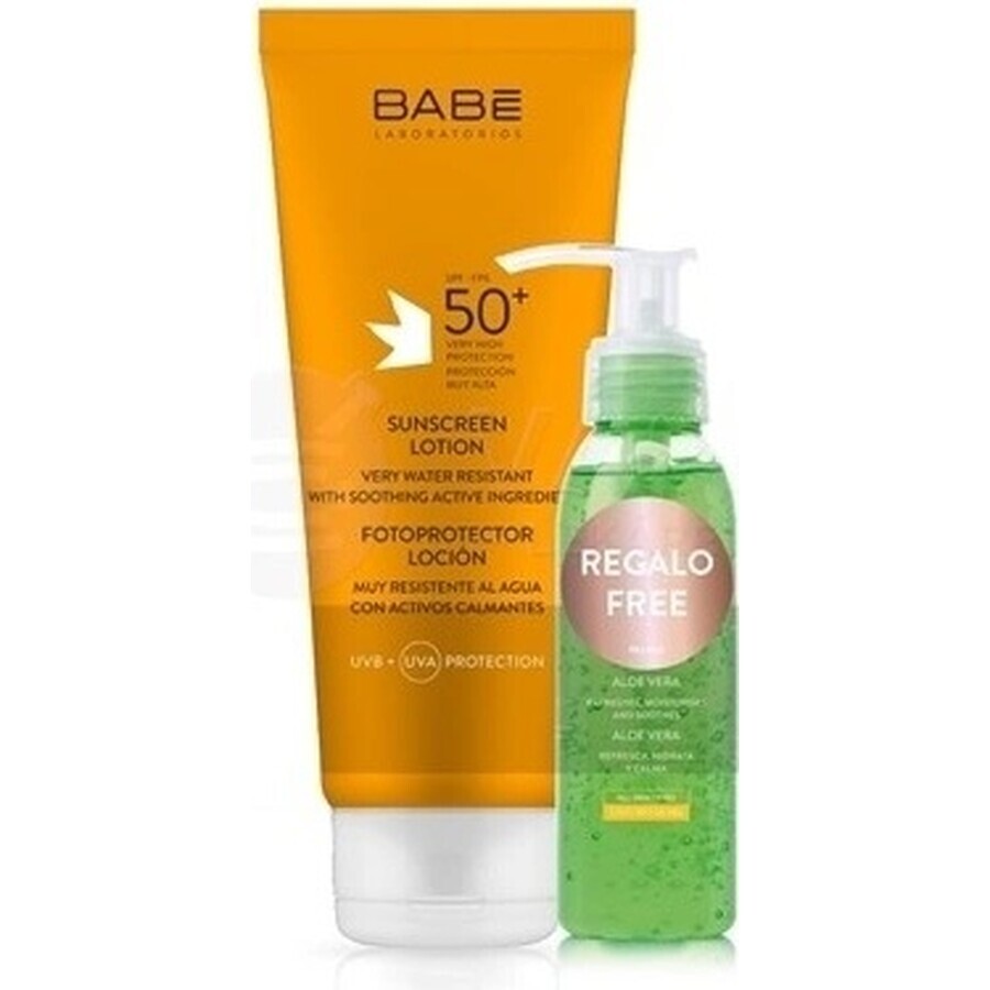 BABÉ SLNKO Lotion solaire SPF50 + gel d'aloe vera 1x1 pc, Lotion solaire + gel d'aloe vera