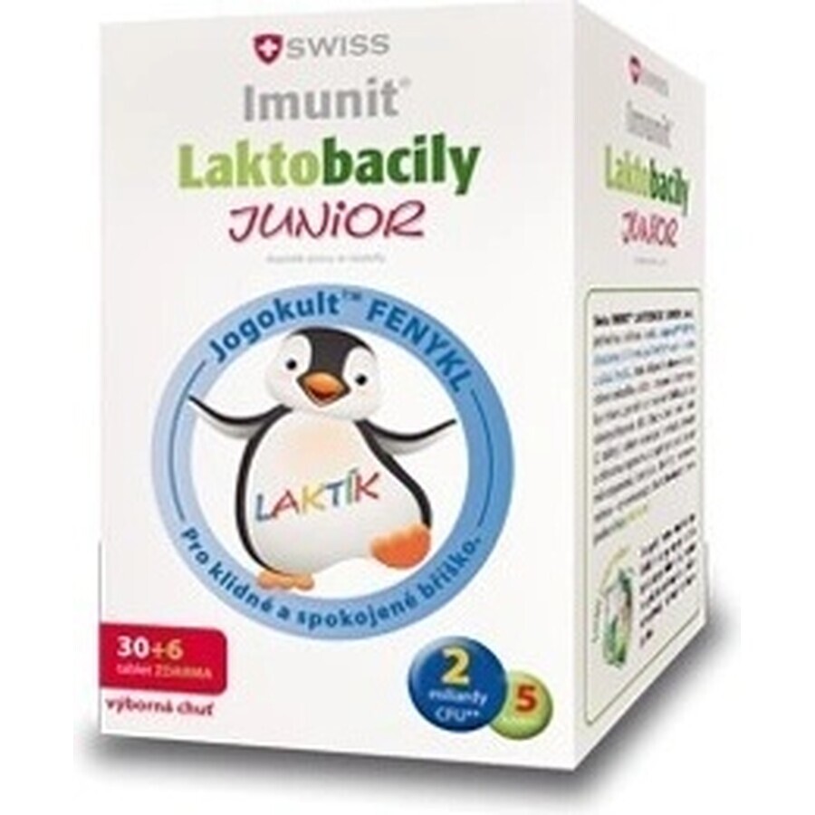 SWISS Lactobacilli JUNIOR Immunit + vitamina D3 30+6 tbl. 1×36 tbl, vitamine