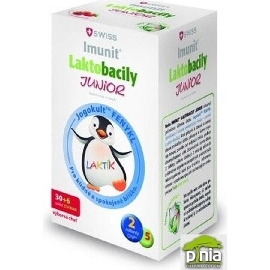 SWISS Lactobacilli JUNIOR Immunit + vitamina D3 30+6 tbl. 1×36 tbl, vitamine