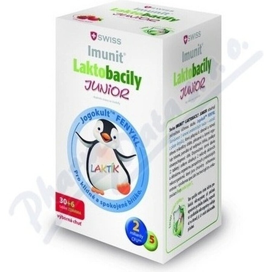 SWISS Lactobacilli JUNIOR Immunit + vitamina D3 30+6 tbl. 1×36 tbl, vitamine