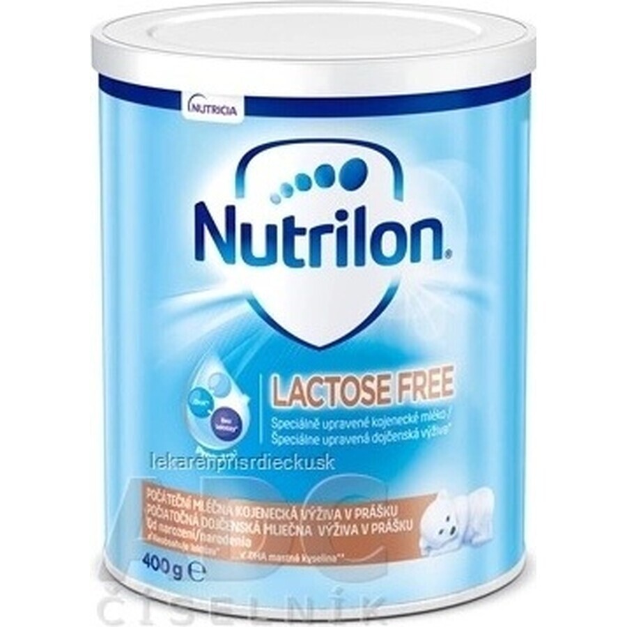 Nutrilon LACTOSE FREE 1×400 g, formula lattea, dalla nascita