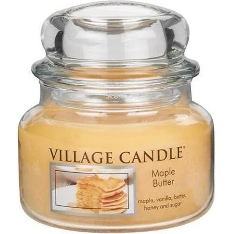 Village Candle Bougie parfumée en bouteille - Beurre d'érable - Sirop d'érable, petite 1×1 pc, bougie parfumée