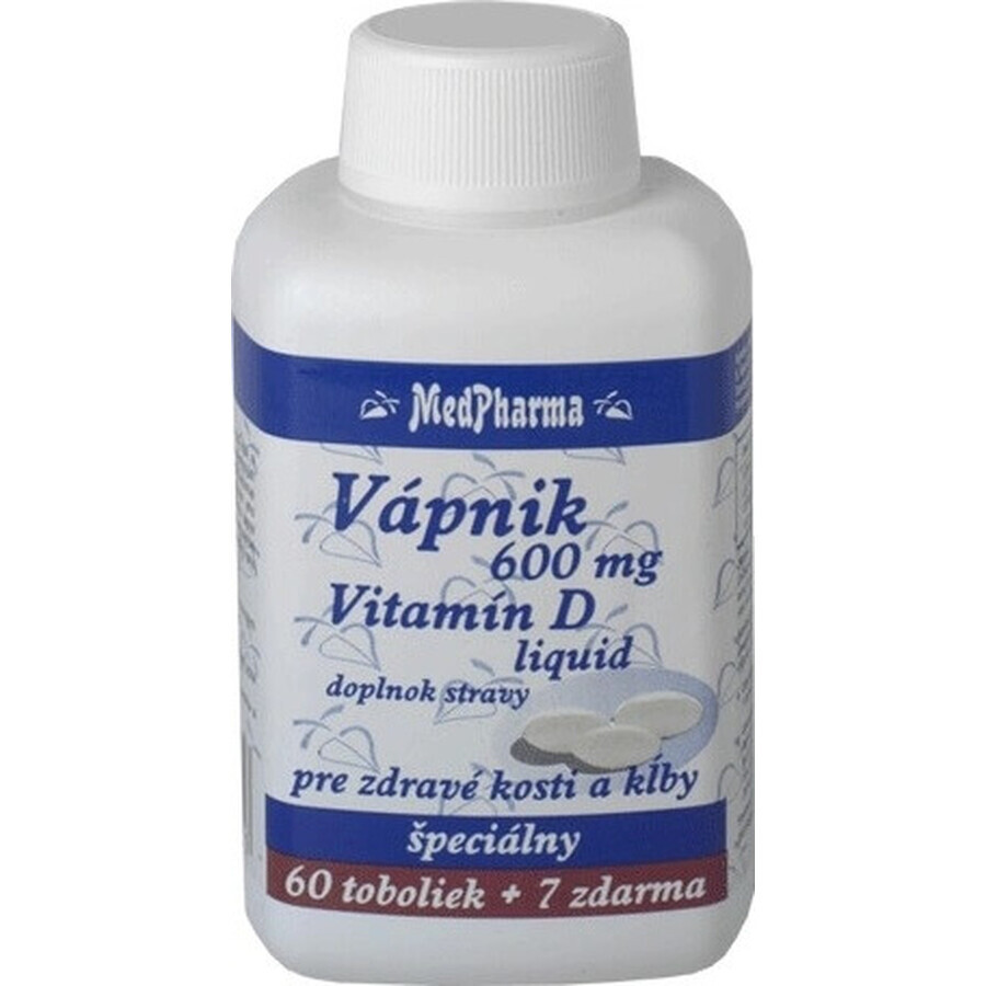 MedPharma LAMP 600 mg + Vitamina D liq. 1×37 cps, supliment alimentar