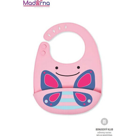 Bavoir en silicone Zoo Butterfly 1×1 pc, bavoir en silicone