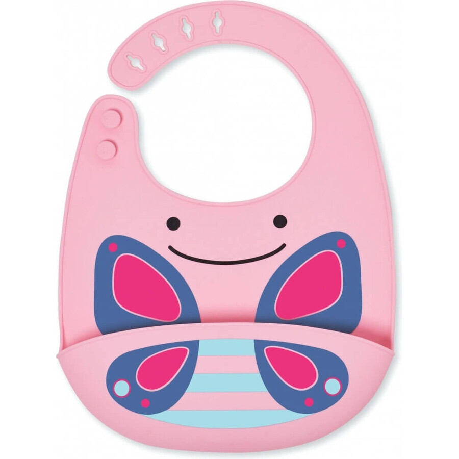 Bavoir en silicone Zoo Butterfly 1×1 pc, bavoir en silicone