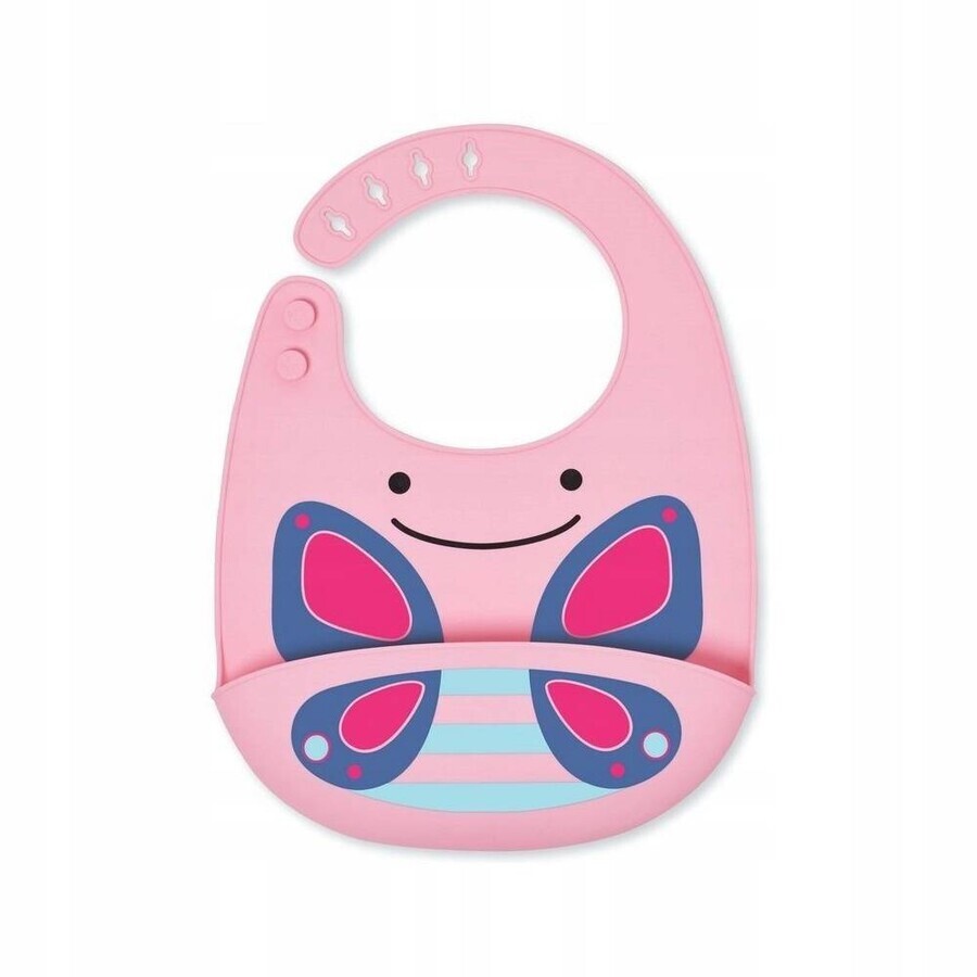 Bavoir en silicone Zoo Butterfly 1×1 pc, bavoir en silicone