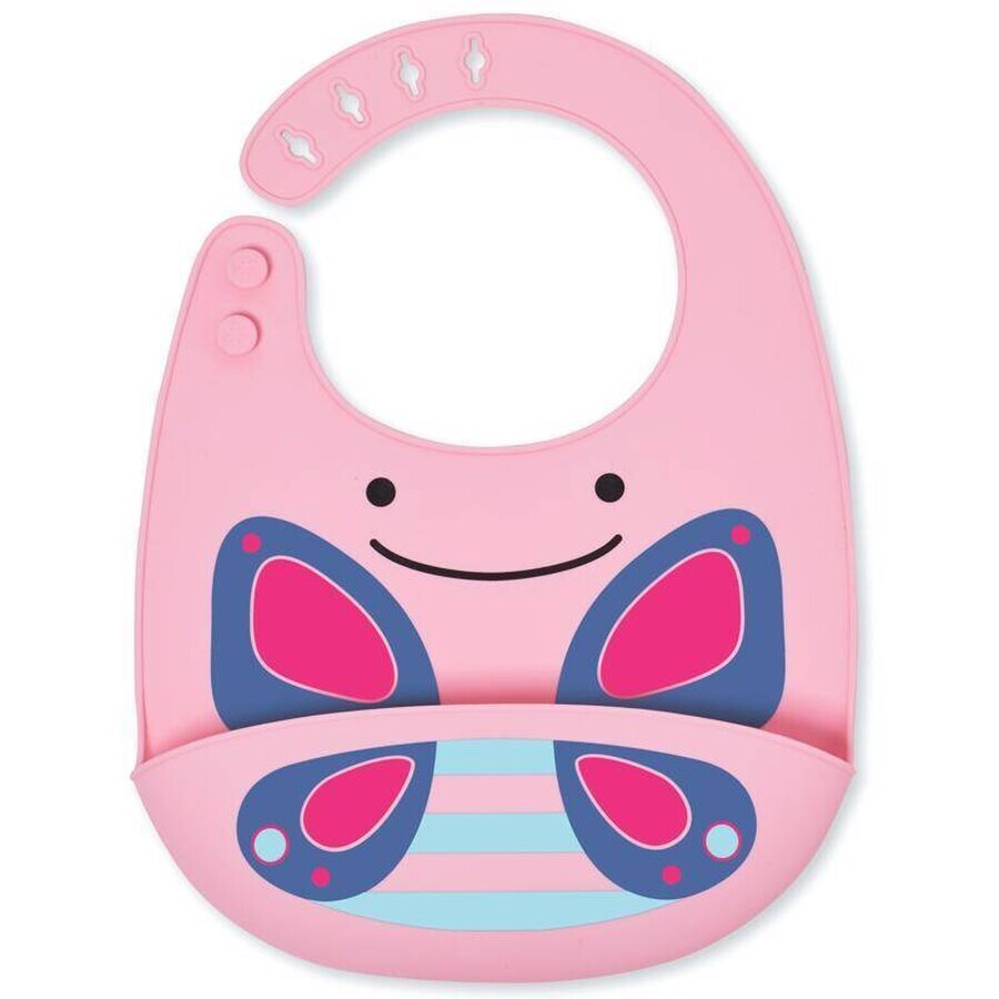 Bavoir en silicone Zoo Butterfly 1×1 pc, bavoir en silicone