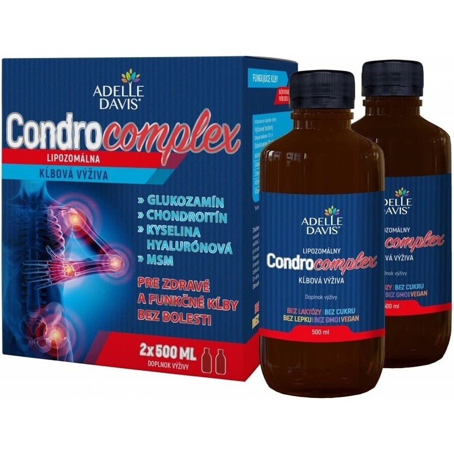 Adelle Davis CONDROCOMPLEX Nutriție lipozomală pentru articulații 2×500 ml, supliment alimentar