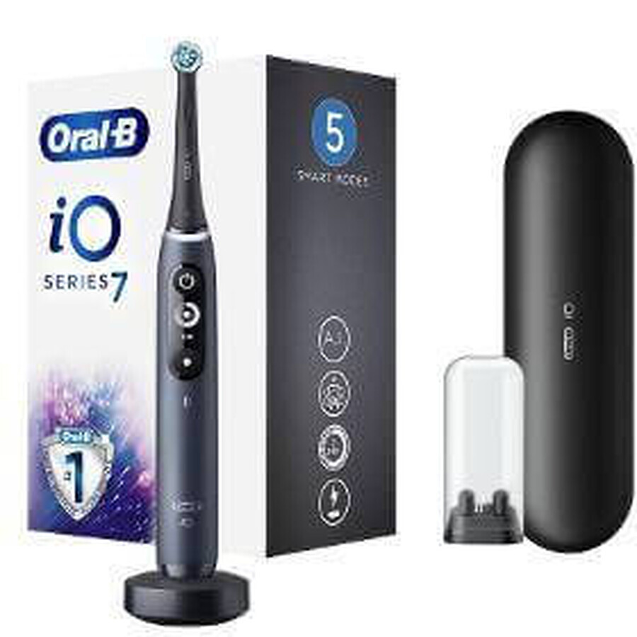 Oral B EK iO Serie 7 Nero + portaspazzolino + borsa da viaggio 1×1 set