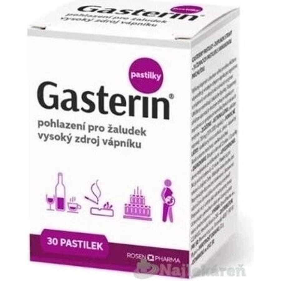 Pastiluțe GASTERIN - RosenPharma 1×30 buc, pastiluțe masticabile