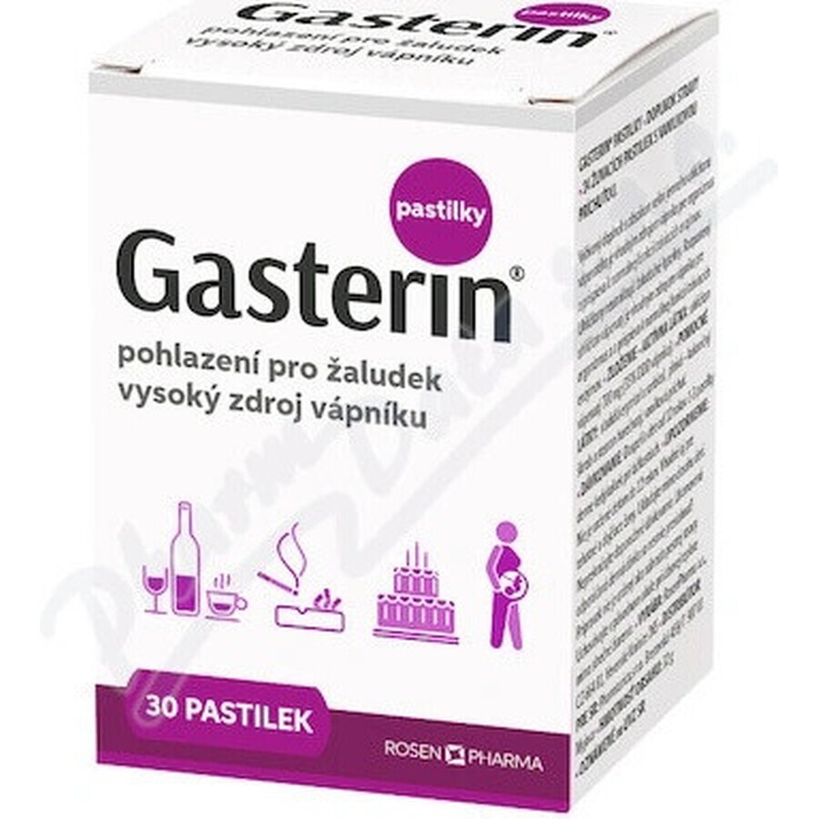 Pastiluțe GASTERIN - RosenPharma 1×30 buc, pastiluțe masticabile