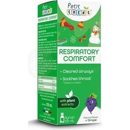 Petit Sirop de confort respiratoire pour enfants 125 ml 1×125 ml 1×125 ml, sirop pour soutenir la respiration et soulager la gorge