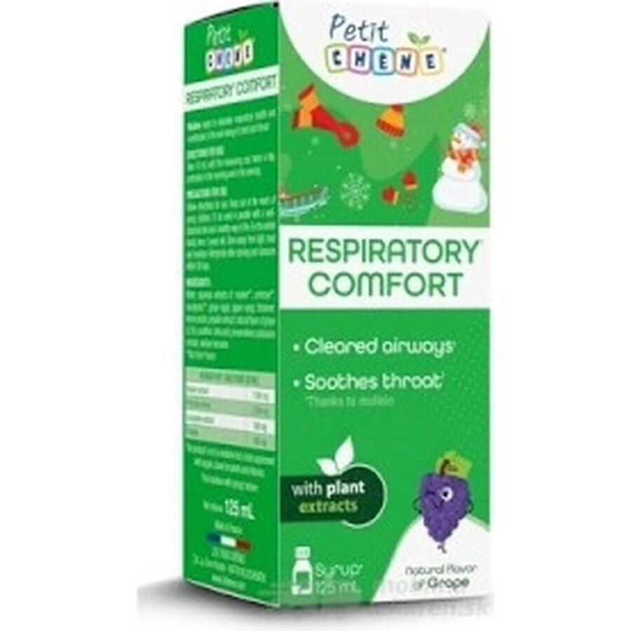 Petit Sirop de confort respiratoire pour enfants 125 ml 1×125 ml 1×125 ml, sirop pour soutenir la respiration et soulager la gorge