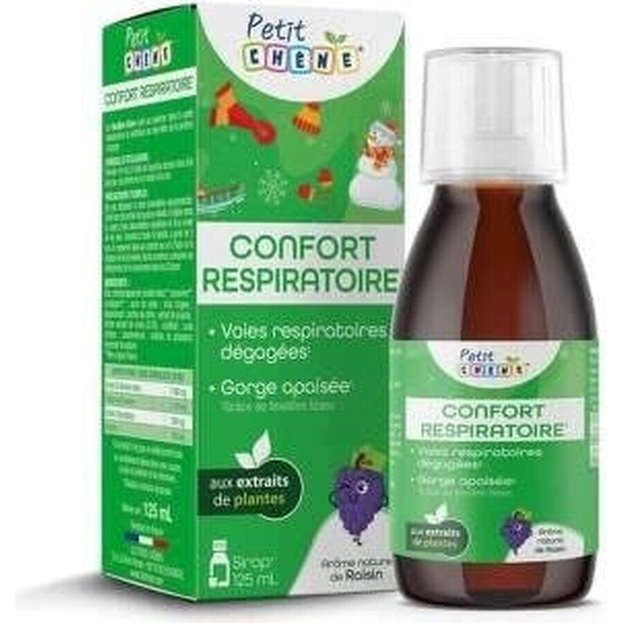 Petit Sirop de confort respiratoire pour enfants 125 ml 1×125 ml 1×125 ml, sirop pour soutenir la respiration et soulager la gorge