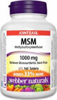 WEBBER NATURALS MSM 1000 mg BONUS 1&#215;160 tbl, supliment alimentar