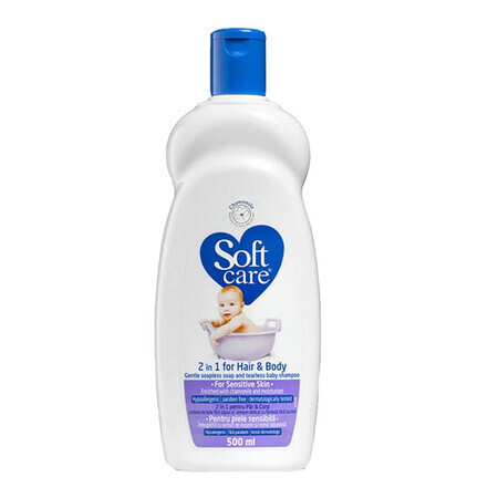 Șampon pentru păr și corp, 2 în 1, 500 ml, Soft Care