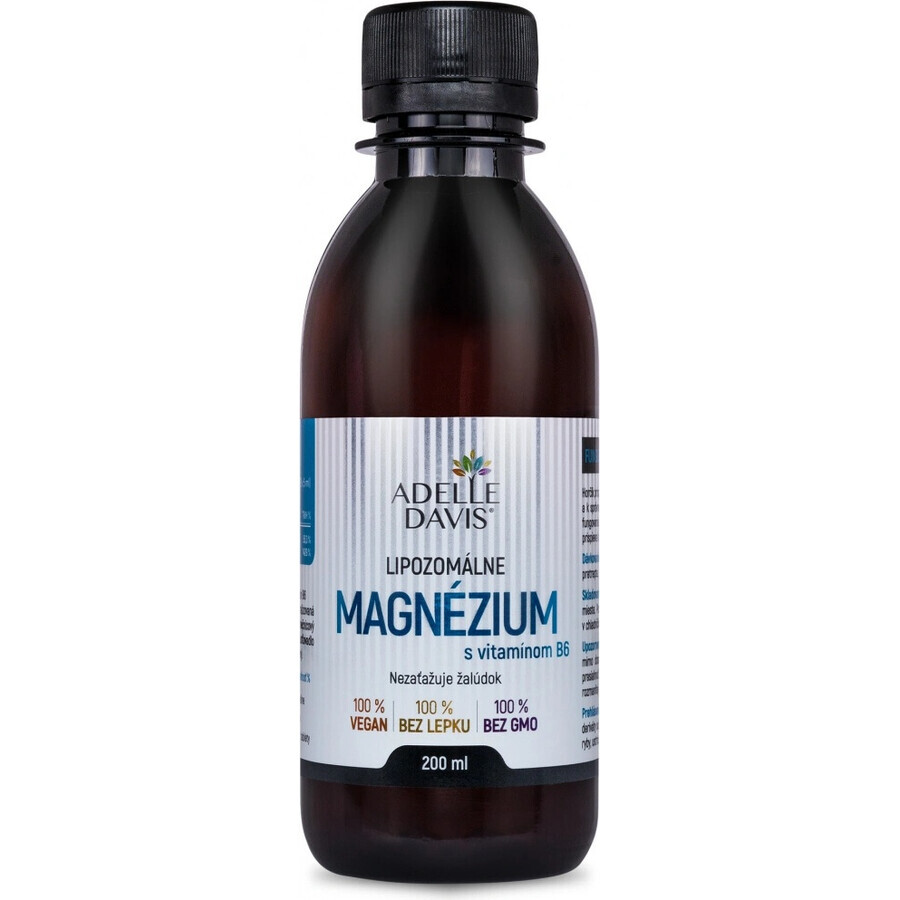 Adelle Davis magnesio liposomal con vitamina B6 1×200 ml, magnesio