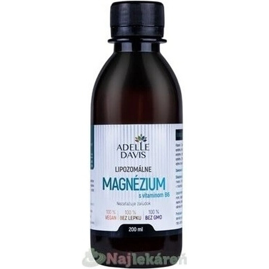 Adelle Davis magnesio liposomal con vitamina B6 1×200 ml, magnesio