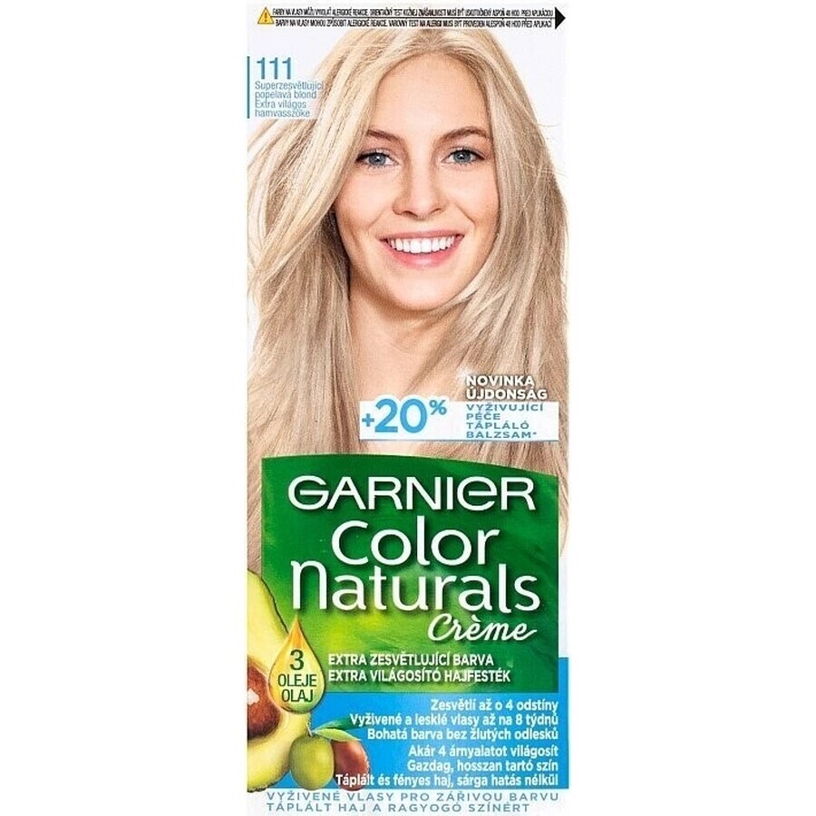 Garnier Color Naturals Colore permanente per capelli 111 Superlightening Superlightening biondo cenere 1×1 pezzo, colore per capelli