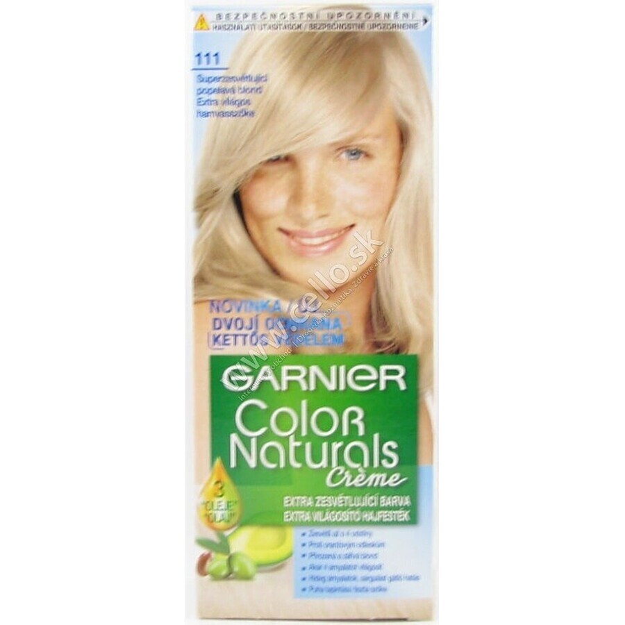 Garnier Color Naturals Colore permanente per capelli 111 Superlightening Superlightening biondo cenere 1×1 pezzo, colore per capelli