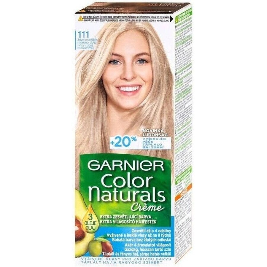 Garnier Color Naturals Colore permanente per capelli 111 Superlightening Superlightening biondo cenere 1×1 pezzo, colore per capelli