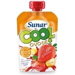 Sunar COOL Fruit Banana, fragole, mele 1×120 g, Banana, fragole, mele, 12m+