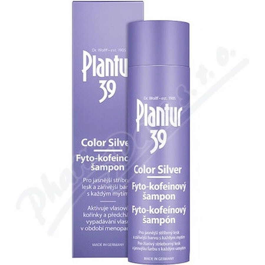 Plantur 39 Color Silver Phyto-caffeine șampon 1×250 ml, șampon cu cafeină