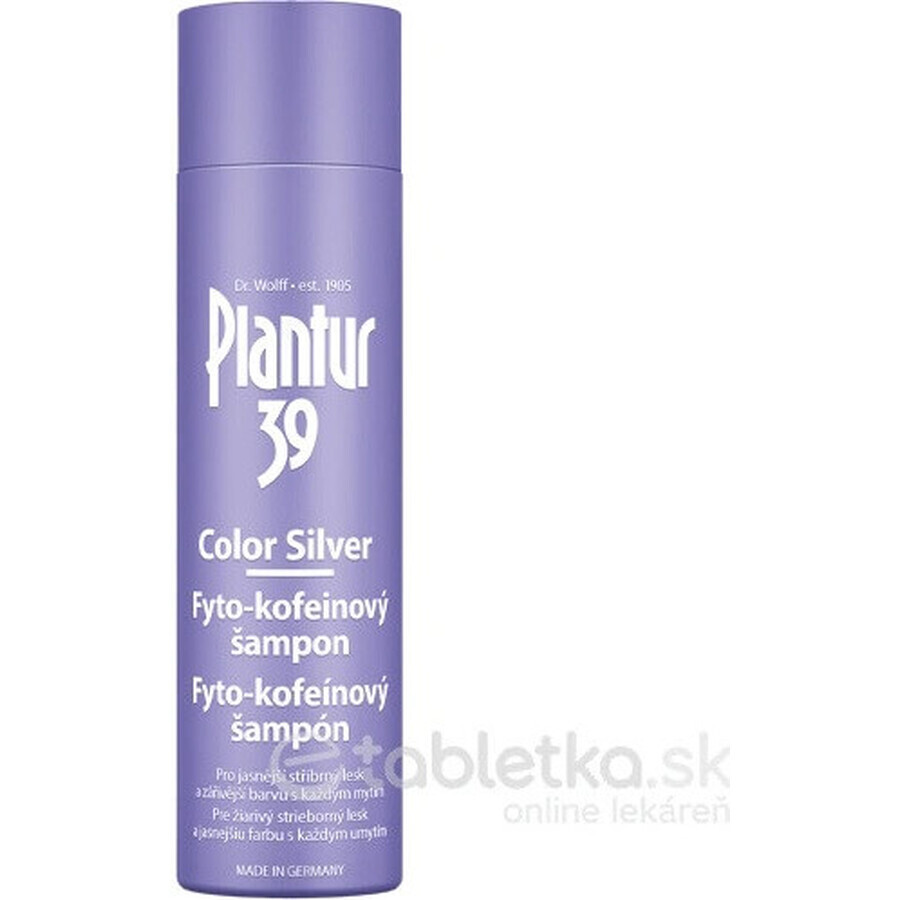 Plantur 39 Color Silver Phyto-caffeine șampon 1×250 ml, șampon cu cafeină