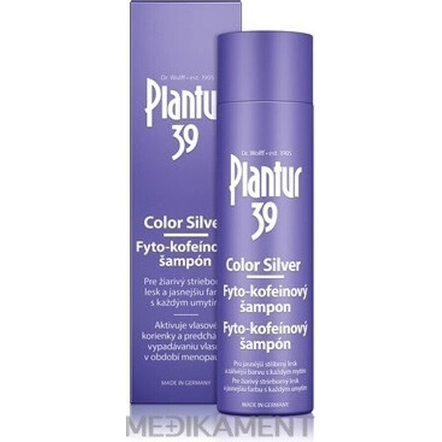 Plantur 39 Color Silver Phyto-caffeine șampon 1×250 ml, șampon cu cafeină