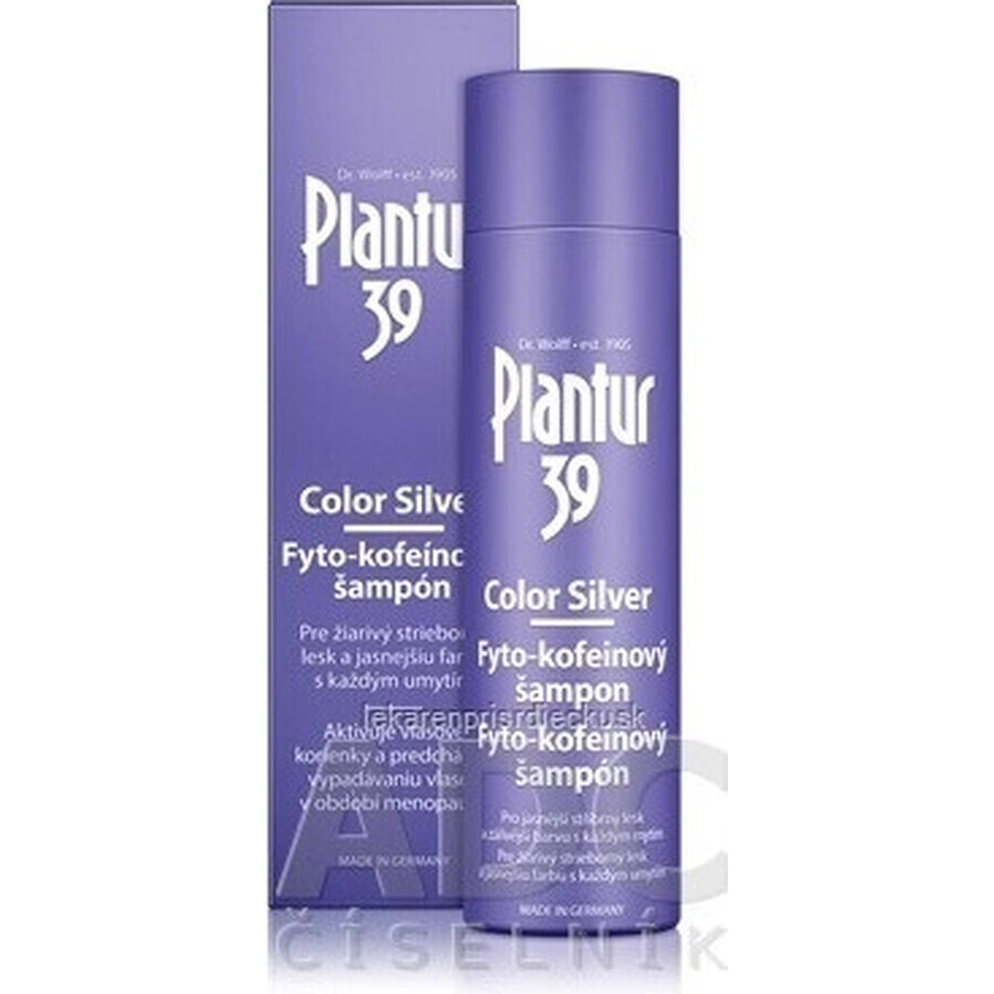 Plantur 39 Color Silver Phyto-caffeine șampon 1×250 ml, șampon cu cafeină