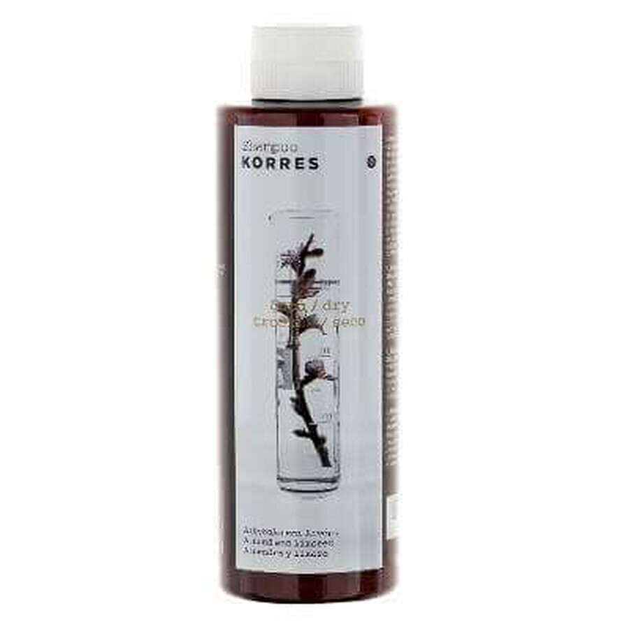 Șampon pentru păr uscat cu migdale și semințe de in, 250 ml, Korres