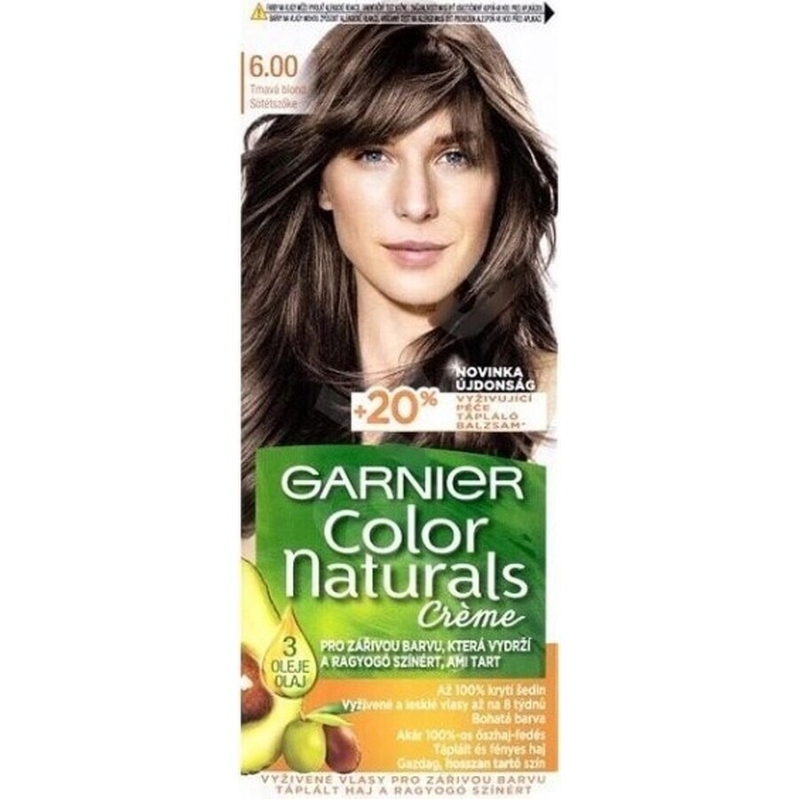 Garnier Color Naturals colore permanente per capelli 6.00 Biondo Scuro 1×1 pezzo, colore per capelli