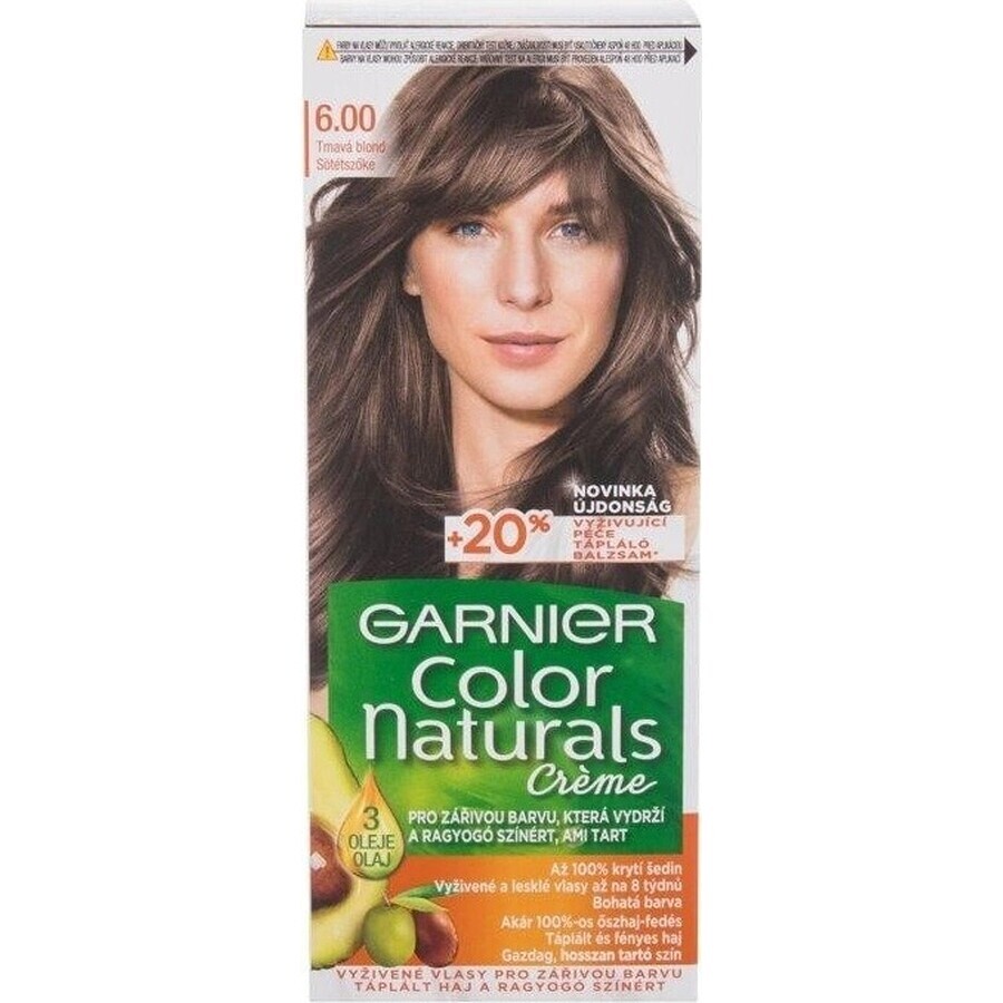 Garnier Color Naturals colore permanente per capelli 6.00 Biondo Scuro 1×1 pezzo, colore per capelli