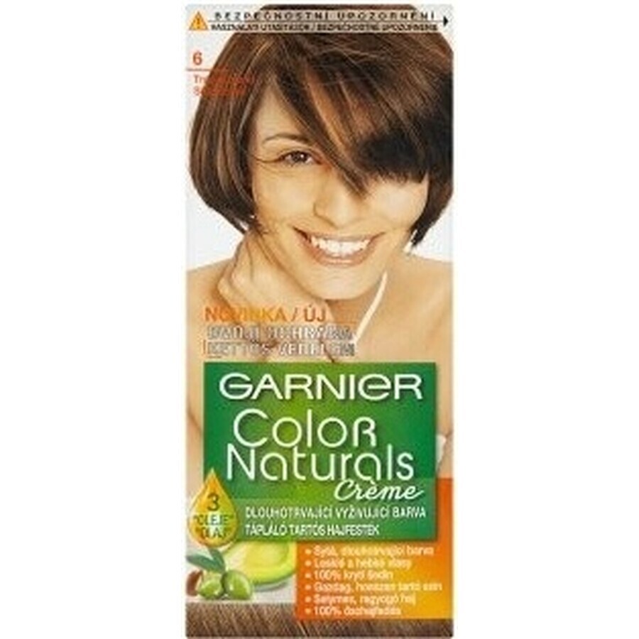 Garnier Color Naturals colore permanente per capelli 6.00 Biondo Scuro 1×1 pezzo, colore per capelli