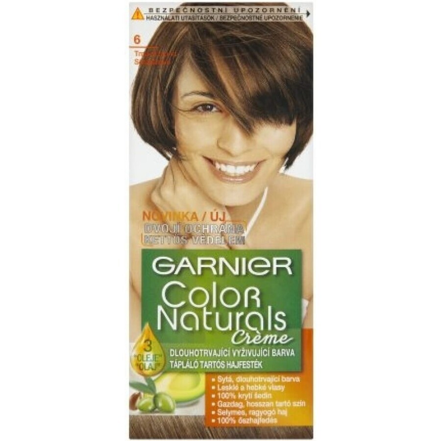 Garnier Color Naturals colore permanente per capelli 6.00 Biondo Scuro 1×1 pezzo, colore per capelli