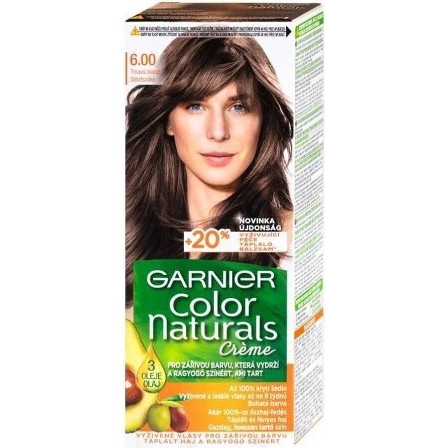 Garnier Color Naturals colore permanente per capelli 6.00 Biondo Scuro 1×1 pezzo, colore per capelli