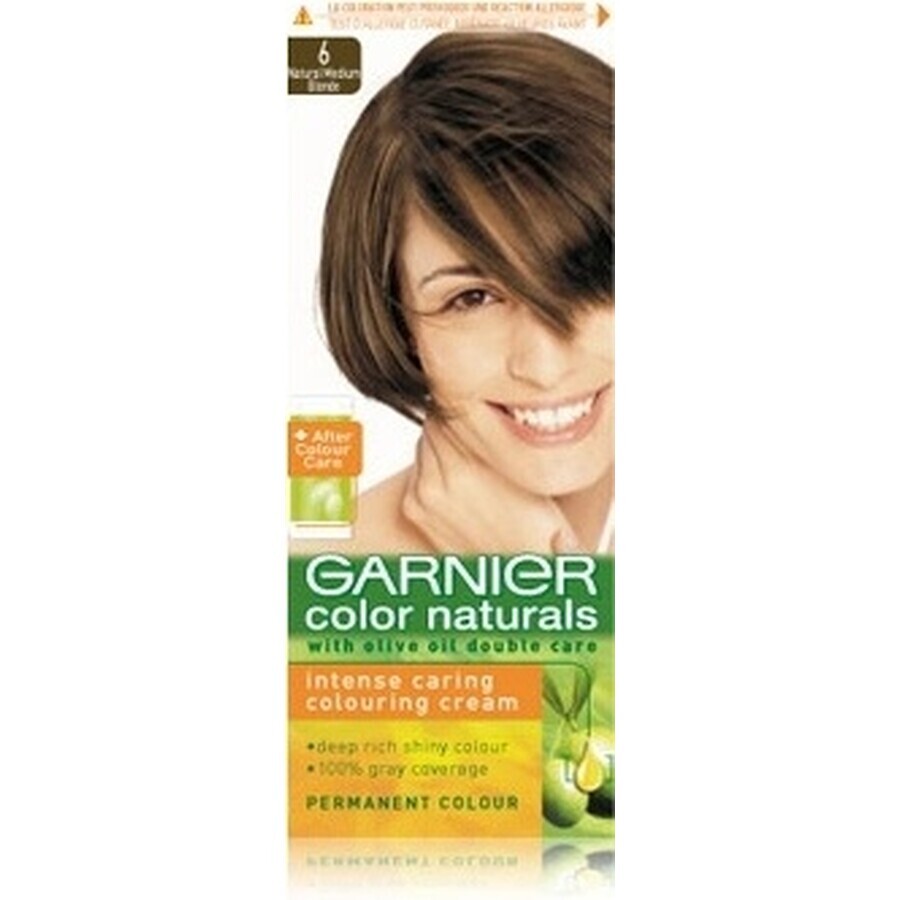 Garnier Color Naturals colore permanente per capelli 6.00 Biondo Scuro 1×1 pezzo, colore per capelli