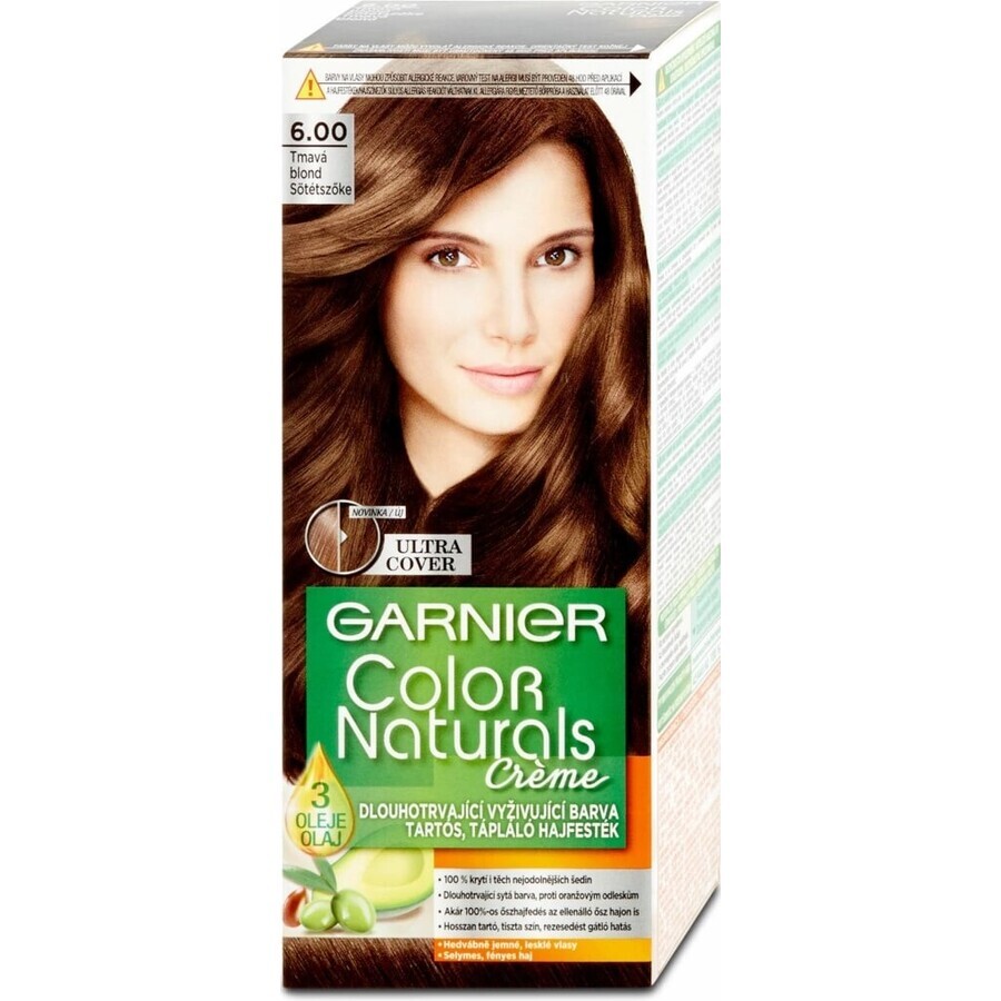 Garnier Color Naturals colore permanente per capelli 6.00 Biondo Scuro 1×1 pezzo, colore per capelli