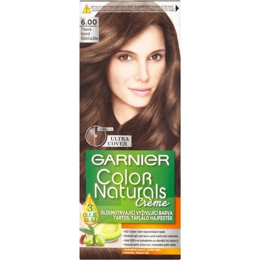 Garnier Color Naturals colore permanente per capelli 6.00 Biondo Scuro 1×1 pezzo, colore per capelli