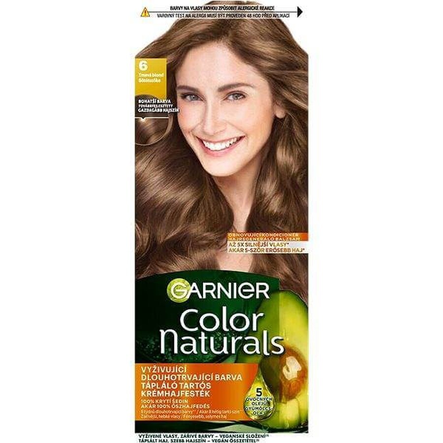 Garnier Color Naturals colore permanente per capelli 6.00 Biondo Scuro 1×1 pezzo, colore per capelli