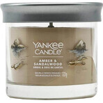 Yankee Candle Signature lumânare mică Amber & Sandalwood 1×122 g, lumânare parfumată