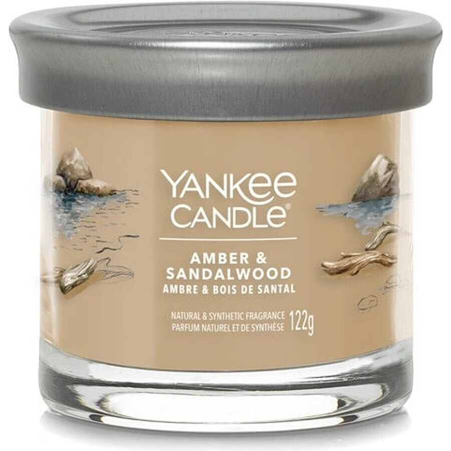 Yankee Candle Signature lumânare mică Amber & Sandalwood 1×122 g, lumânare parfumată