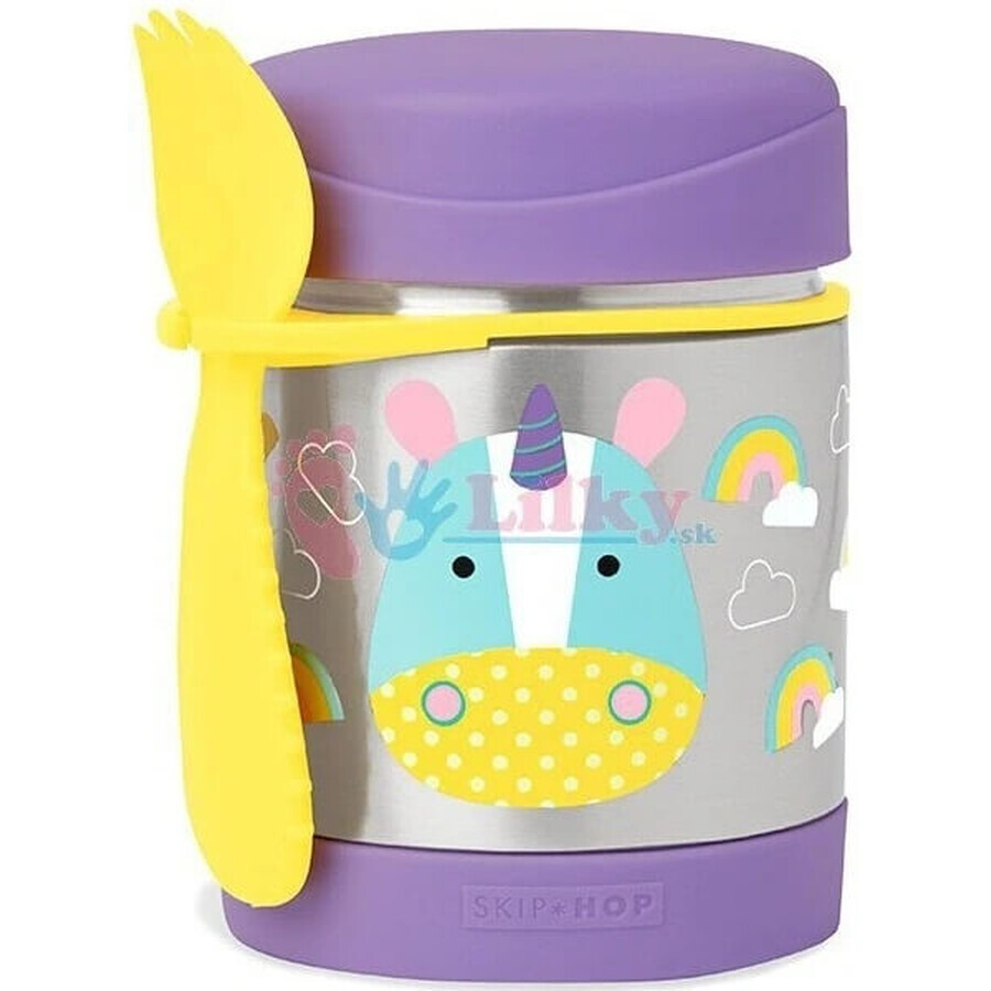 SKIP HOP Zoo Unicorn food thermos with spoon and fork, 12 m+ 1×325 ml, food thermos