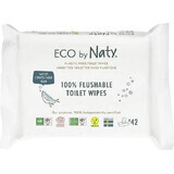 Eco by Naty Șervețele umede cu funcție de hârtie igienică fără parfum 1×42 buc, șervețele umede